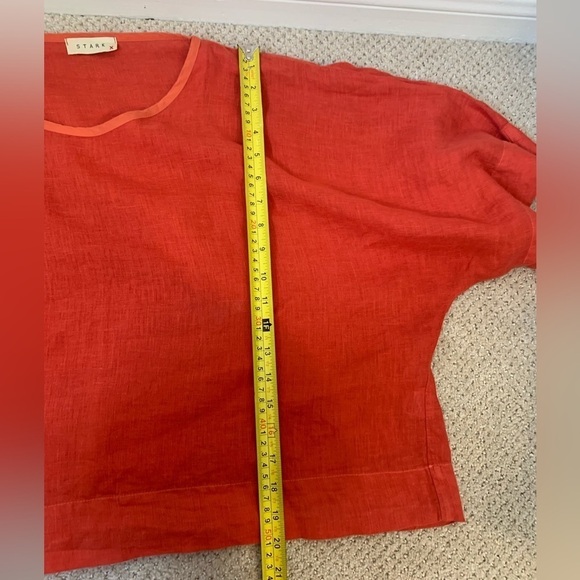Stark X Coral 100% Linen Lagenlook Top - Picture 9 of 9